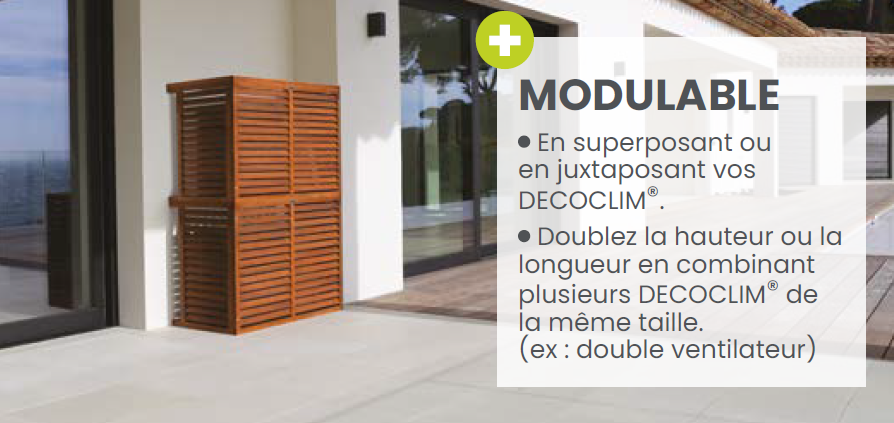 Cache groupe exterieure aluminium anthracite - modulable